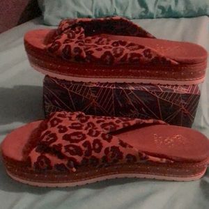 Vince Camuto VC Rareden Womens Leather Slip On Slide Sandals size 10